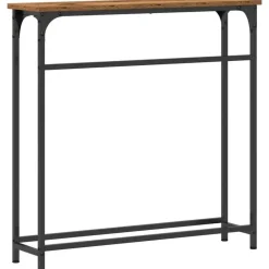 vidaXL - Sidetable - Oud hout - Gelaagd hout en metaal - 75x19.5x75 cm New