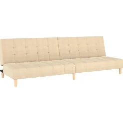 vidaXL - Slaapbank 2-zits - Crème - Stof Online