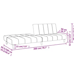vidaXL - Slaapbank 2-zits - Crème - Stof Online