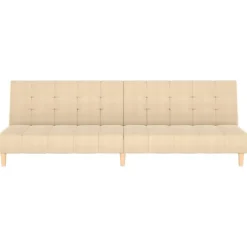 vidaXL - Slaapbank 2-zits - Crème - Stof Online