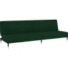 vidaXL - Slaapbank 2-zits - Donkergroen - Fluweel Online