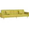 vidaXL - Slaapbank 2-zits - Groen - Stof - Met kussens Hot
