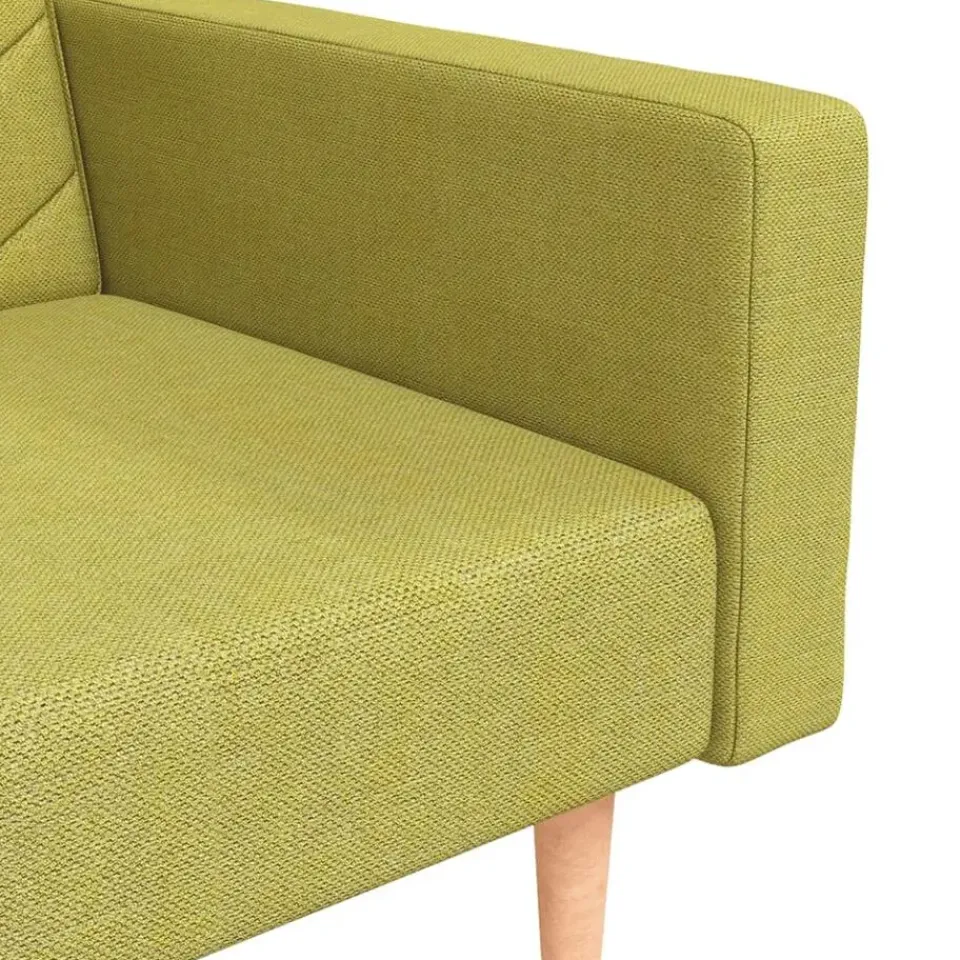 vidaXL - Slaapbank 2-zits - Groen - Stof - Met kussens Hot