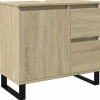 vidaXL - Sonoma eiken Wastafelonderkast met 1 deur 2 lades - 65x33x60 cm Sale