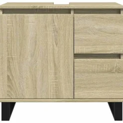 vidaXL - Sonoma eiken Wastafelonderkast met 1 deur 2 lades - 65x33x60 cm Sale