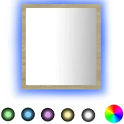 vidaXL - Spiegel - Bruin - Bewerkt hout Best