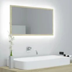 vidaXL - Spiegel - Bruin - Bewerkt hout