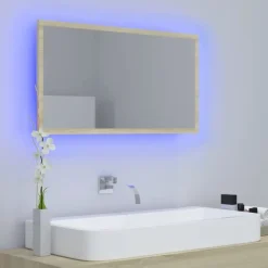 vidaXL - Spiegel - Bruin - Bewerkt hout