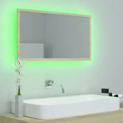 vidaXL - Spiegel - Bruin - Bewerkt hout