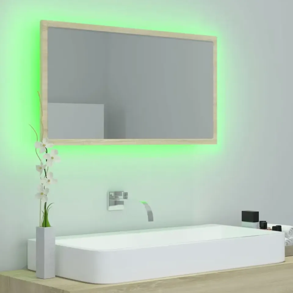 vidaXL - Spiegel - Bruin - Bewerkt hout