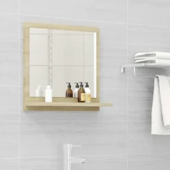 vidaXL - Spiegel - Bruin - Bewerkt hout - 40 x 10.5 x 37 cm Sale