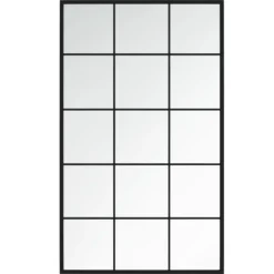 vidaXL - Spiegel - Zwart - Metaal - 100 x 60 cm Clearance