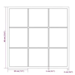 vidaXL - Spiegel - Zwart - Metaal - 60 x 60 cm Hot