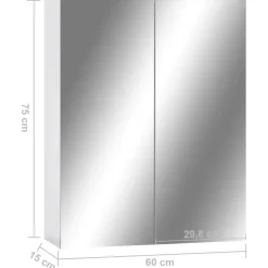 vidaXL - Spiegelkast - Wit - MDF Outlet