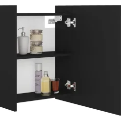 vidaXL - Spiegelkast - Zwart - Bewerkt hout Best