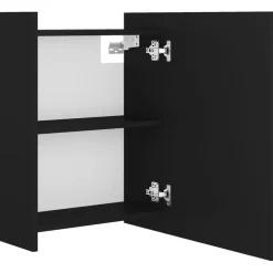 vidaXL - Spiegelkast - Zwart - Bewerkt hout Best