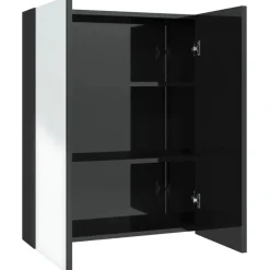 vidaXL - Spiegelkast - Zwart - MDF Hot