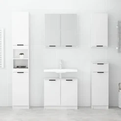 vidaXL - Spiegelkast met plank - Wit - Bewerkt hout en acryl - 64x20x67 cm Discount