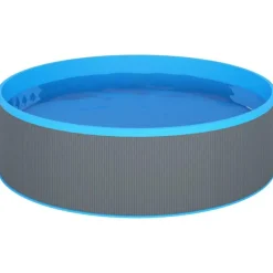 vidaXL - Splasher Pool - Grijs - Staal Clearance
