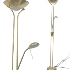 vidaXL - Staande Lamp - Goud - Staal Online