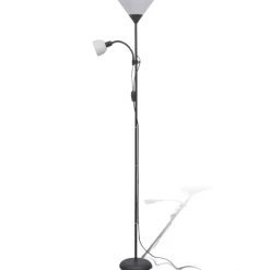 vidaXL - Staande Lamp - Zwart - Staal Outlet
