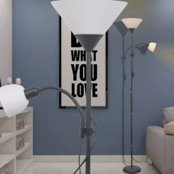 vidaXL - Staande Lamp - Zwart - Staal Outlet