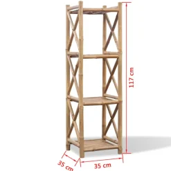 vidaXL - Staande Plank - Bruin - Bamboe Discount