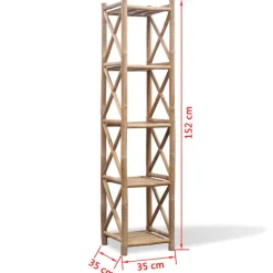 vidaXL - Staande Plank - Bruin - Bamboe