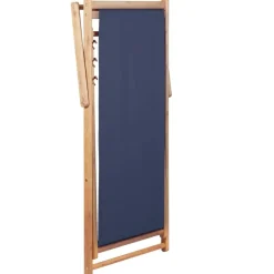 vidaXL - Strandstoel - Blauw - Stof Outlet
