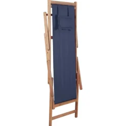 vidaXL - Strandstoel - Blauw - Stof Clearance