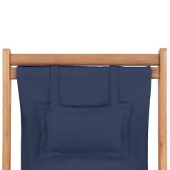 vidaXL - Strandstoel - Blauw - Stof Clearance