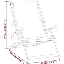 vidaXL - Strandstoel - Crème - Teakhout - Inklapbaar Best