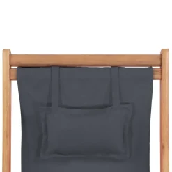 vidaXL - Strandstoel - Grijs - Stof Clearance