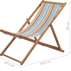 vidaXL - Strandstoel - Multikleur - Stof Outlet