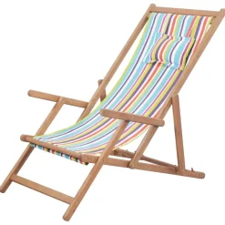 vidaXL - Strandstoel - Multikleur - Stof Hot