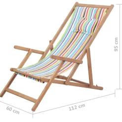vidaXL - Strandstoel - Multikleur - Stof Hot