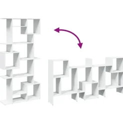 vidaXL - Symmetrische Boekenkast met vakken - Wit - Bewerkt hout - 92x29x188 cm Discount