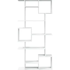 vidaXL - Symmetrische Boekenkast met vakken - Wit - Bewerkt hout - 92x29x188 cm Discount