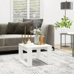 vidaXL - Tafel - Wit - Bewerkt hout - 50 x 50 cm Hot