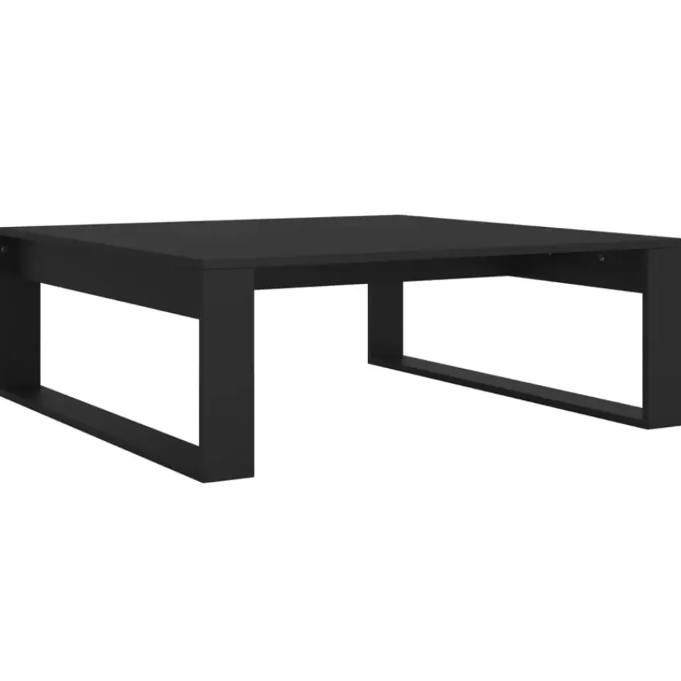 vidaXL - Tafel - Zwart - Bewerkt hout - 100 x 100 cm Outlet