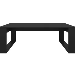 vidaXL - Tafel - Zwart - Bewerkt hout - 100 x 100 cm Outlet