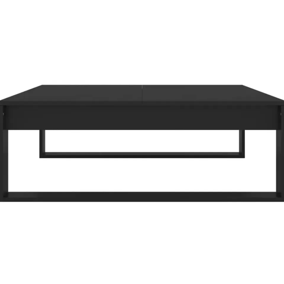 vidaXL - Tafel - Zwart - Bewerkt hout - 100 x 100 cm Outlet