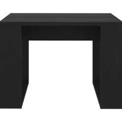 vidaXL - Tafel - Zwart - Bewerkt hout - 50 x 50 cm New