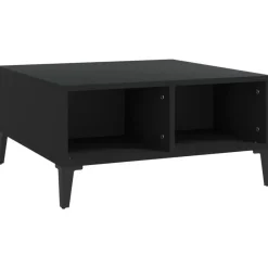 vidaXL - Tafel - Zwart - Bewerkt hout