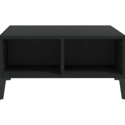 vidaXL - Tafel - Zwart - Bewerkt hout