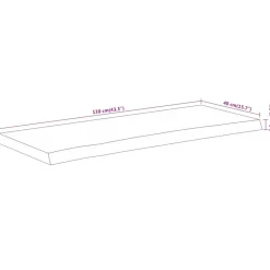 vidaXL - Tafelblad - Bruin - Hout - 110 x 40 x 3.8 cm Sale