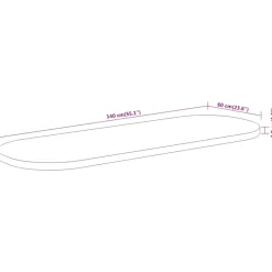 vidaXL - Tafelblad - Bruin - Acaciahout - 140 x 60 cm - 1 pcs Outlet