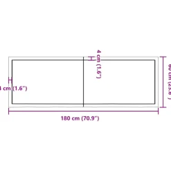 vidaXL - Tafelblad - Bruin - Hout - 180 x 60 x 6 cm Sale