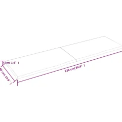 vidaXL - Tafelblad - Bruin - Hout - 220 x 60 x 4 cm Hot