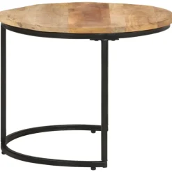 vidaXL - Tafeltje - Bruin - Hout - Ø 40 x 34 cm - 2 stuks Discount